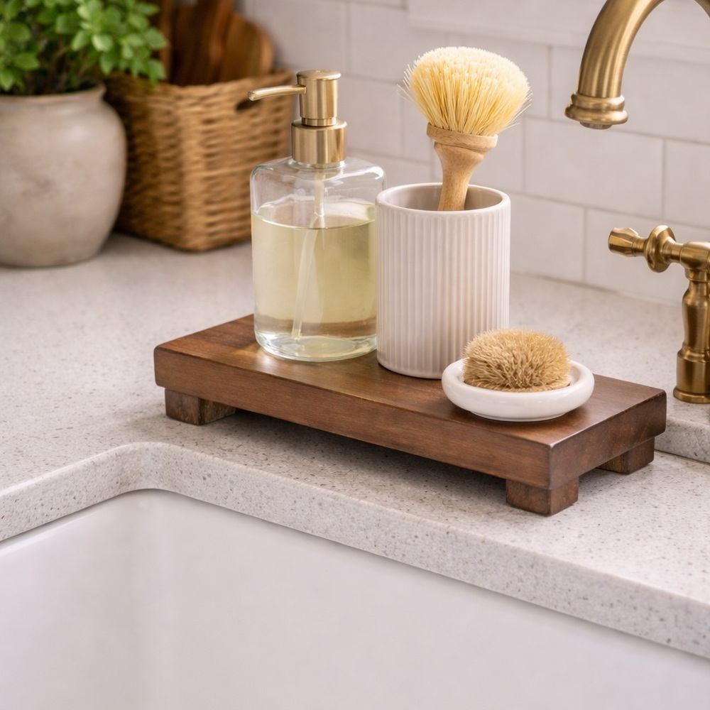 Handmade Wood Decor Riser – Dark Walnut | $23 measurement 
15W
51/2 D
2 5/8 H